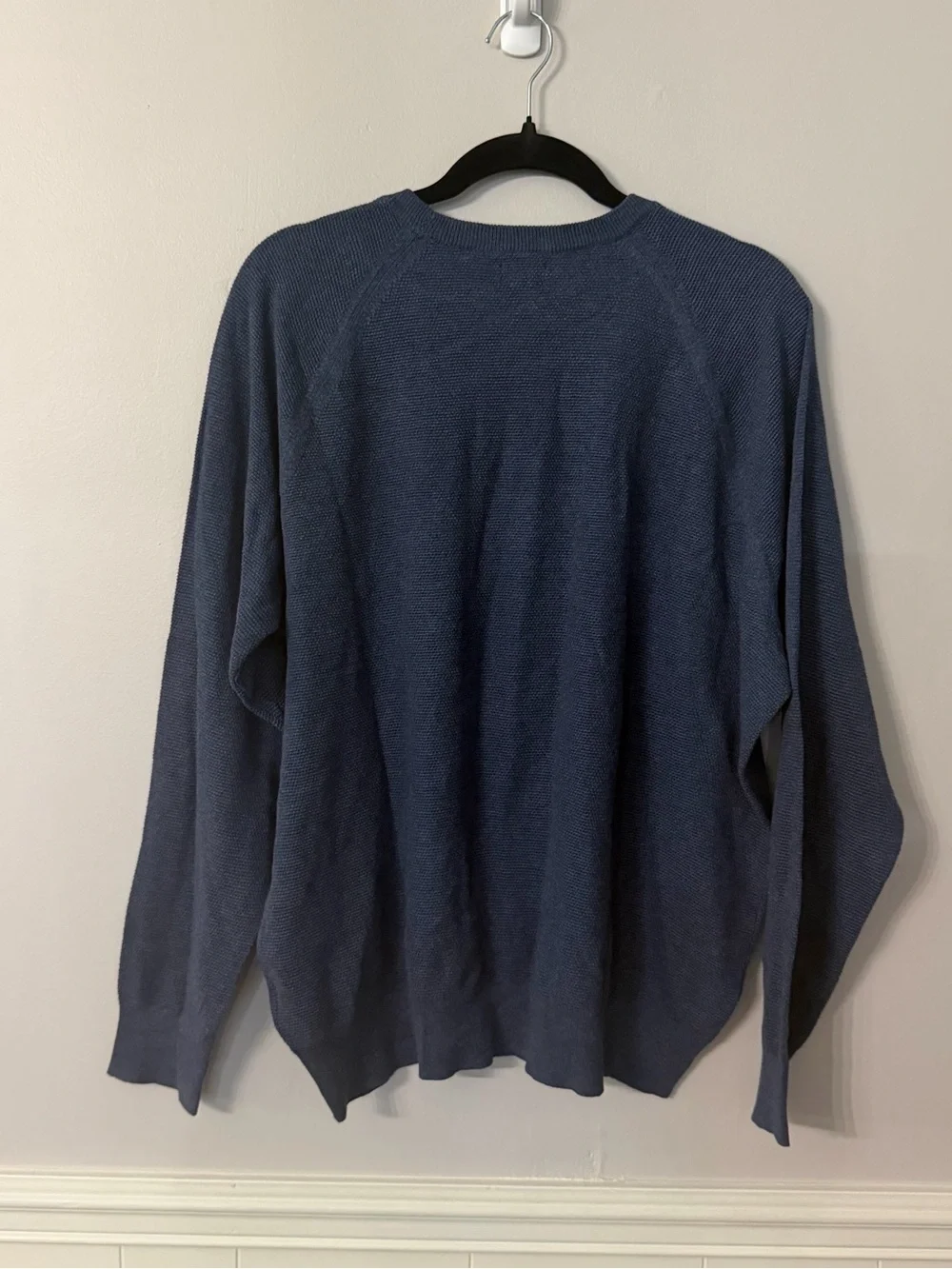 J. Crew Men’s Navy Long Sleeve 100% Cotton Knit Crewneck Sweater Sz XL NWT